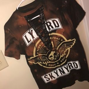 Bleached lace up lynard skynyrd T-shirt